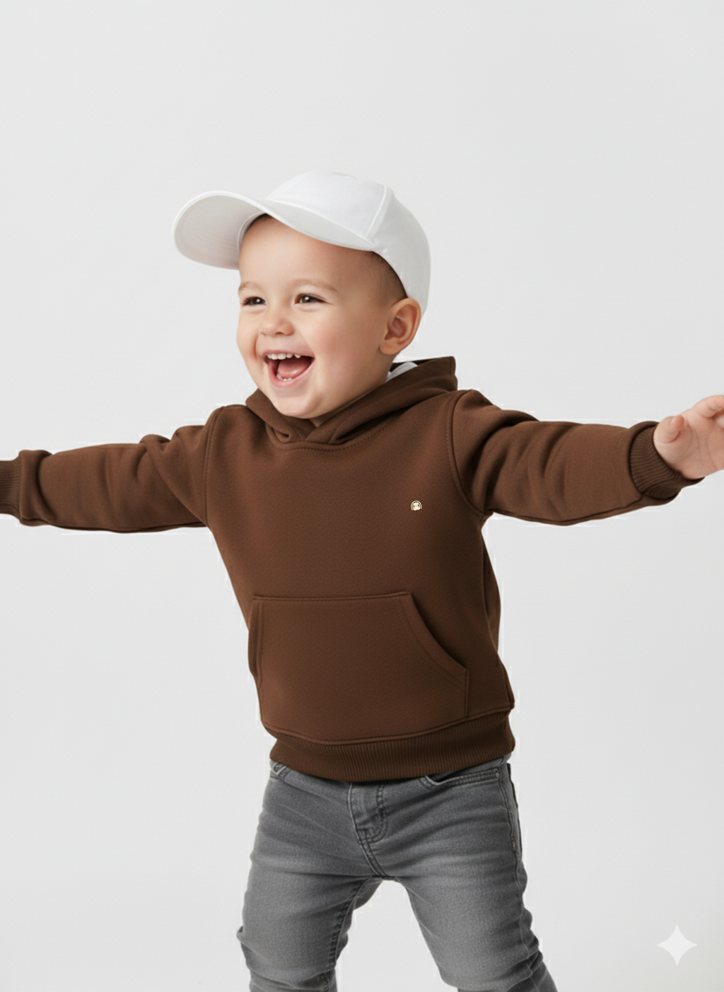 Brown Kids Pullover Hoodie for Everyday Wear (Copy) My Little Co.