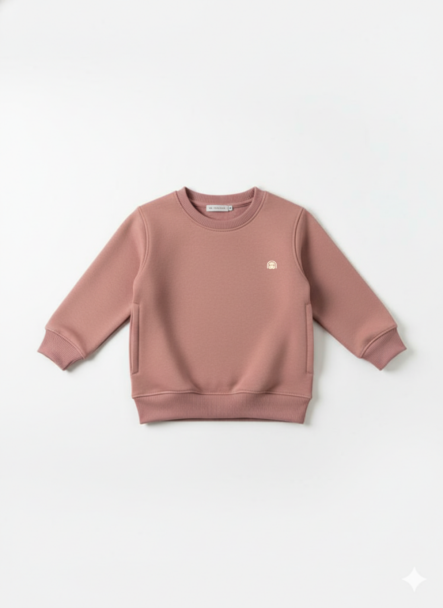 Peach Round Neck Sweatshirt with Side Pockets – My Little Co. My Little Co.