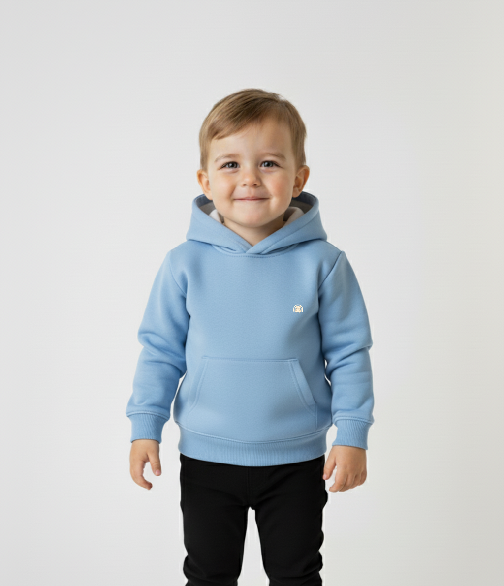 Sky blue Hoodie Sweatshirt with Side Pockets – My Little Co. My Little Co.