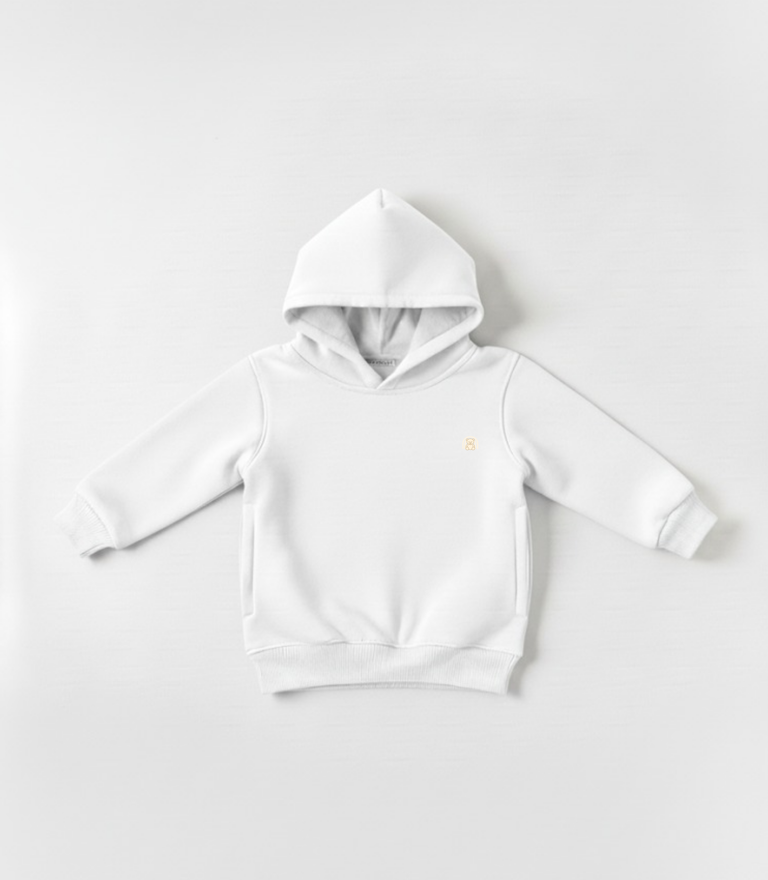 White Hoodie Sweatshirt with Side Pockets – My Little Co. My Little Co.