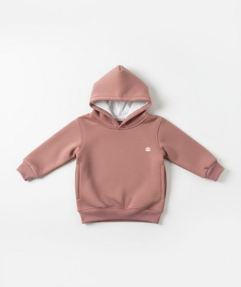 Peach Hoodie Sweatshirt with Side Pockets – My Little Co. My Little Co.