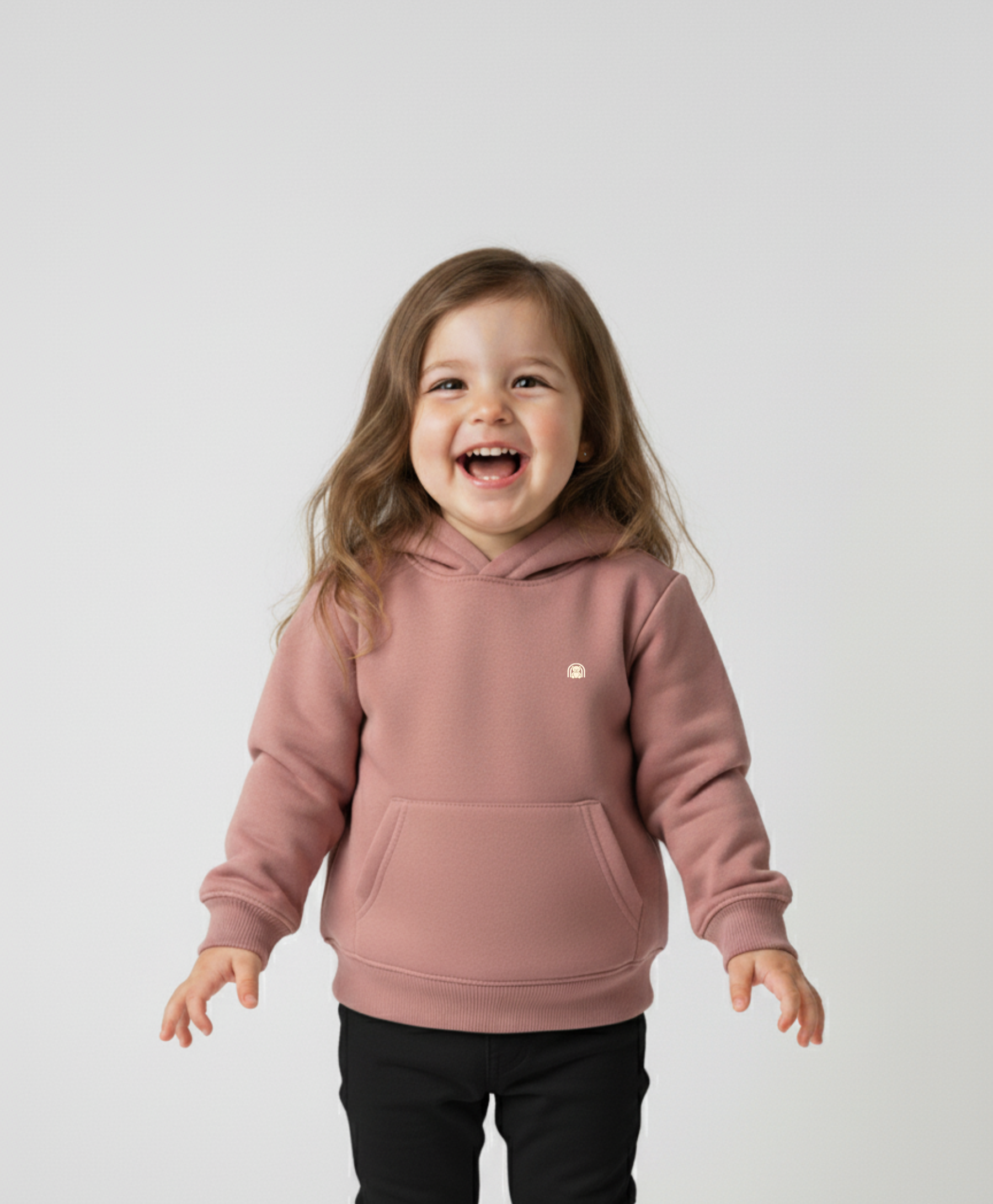 Peach Hoodie Sweatshirt with Side Pockets – My Little Co. My Little Co.