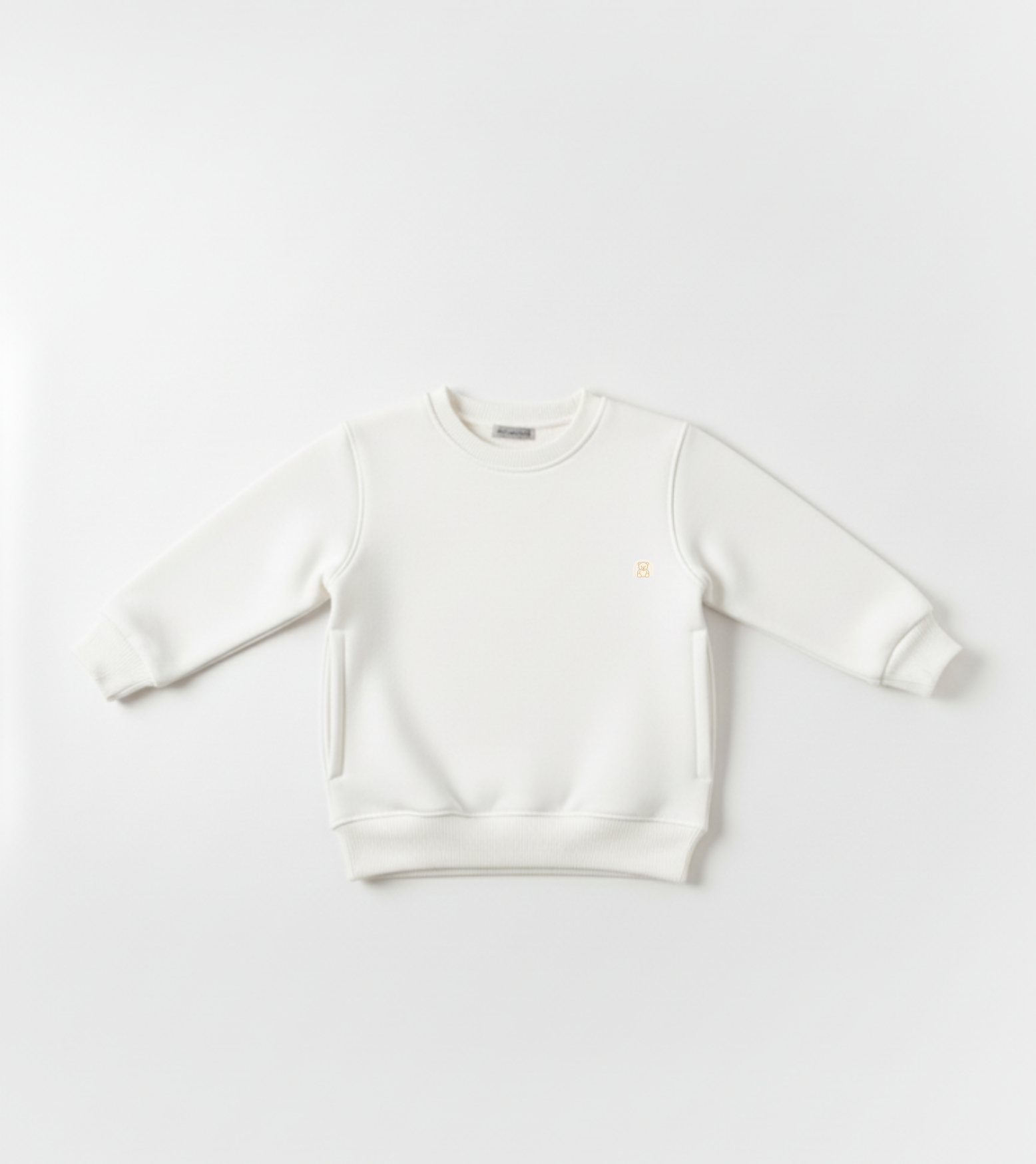 White round neck kids sweatshirt