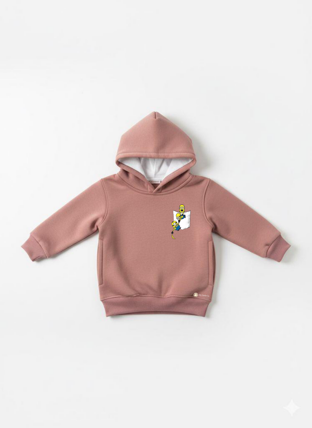 Peach Baby Hoodie with Bart Simpson Print – Pullover for Toddlers My Little Co.