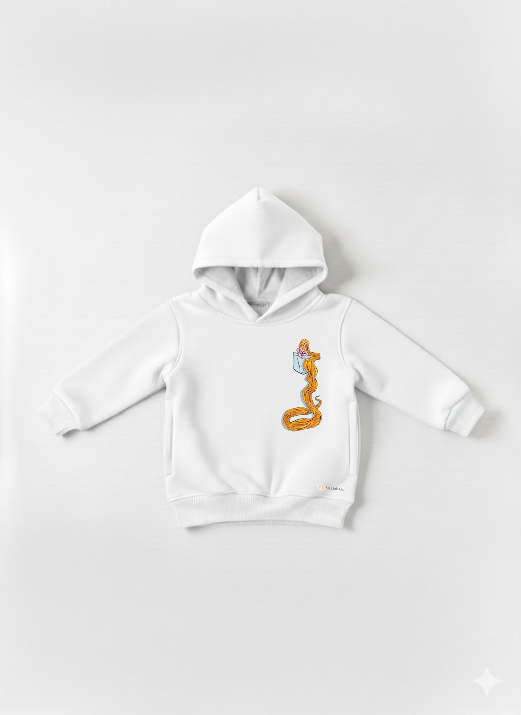 White Baby Hoodie with Disney Princess Print – Cute Cartoon Hoodie My Little Co.