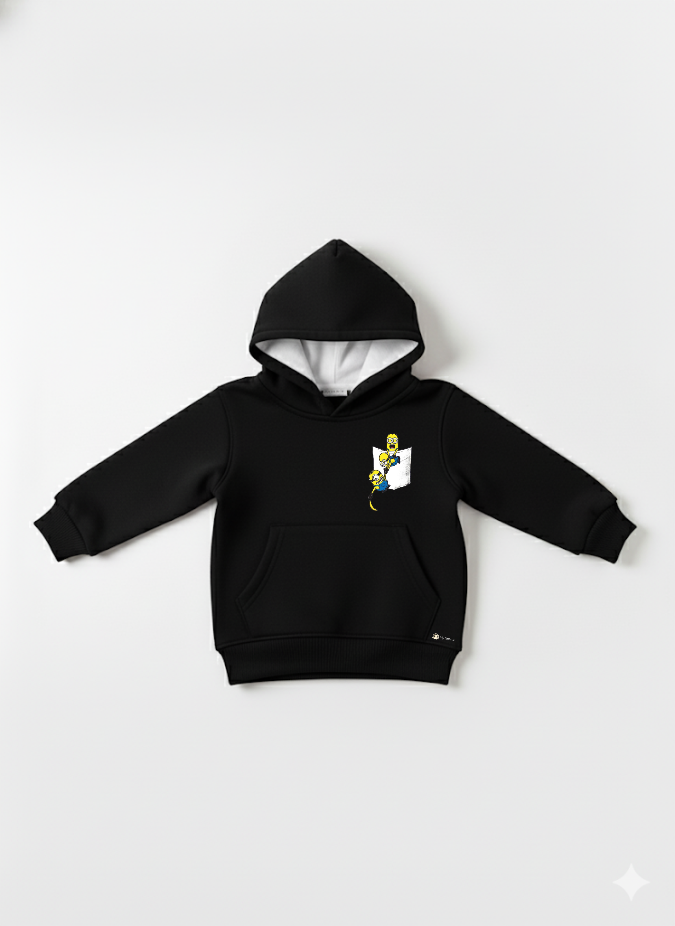 Black Baby front pocket Hoodie with Bart Simpson Print – front pocket Pullover My Little Co.