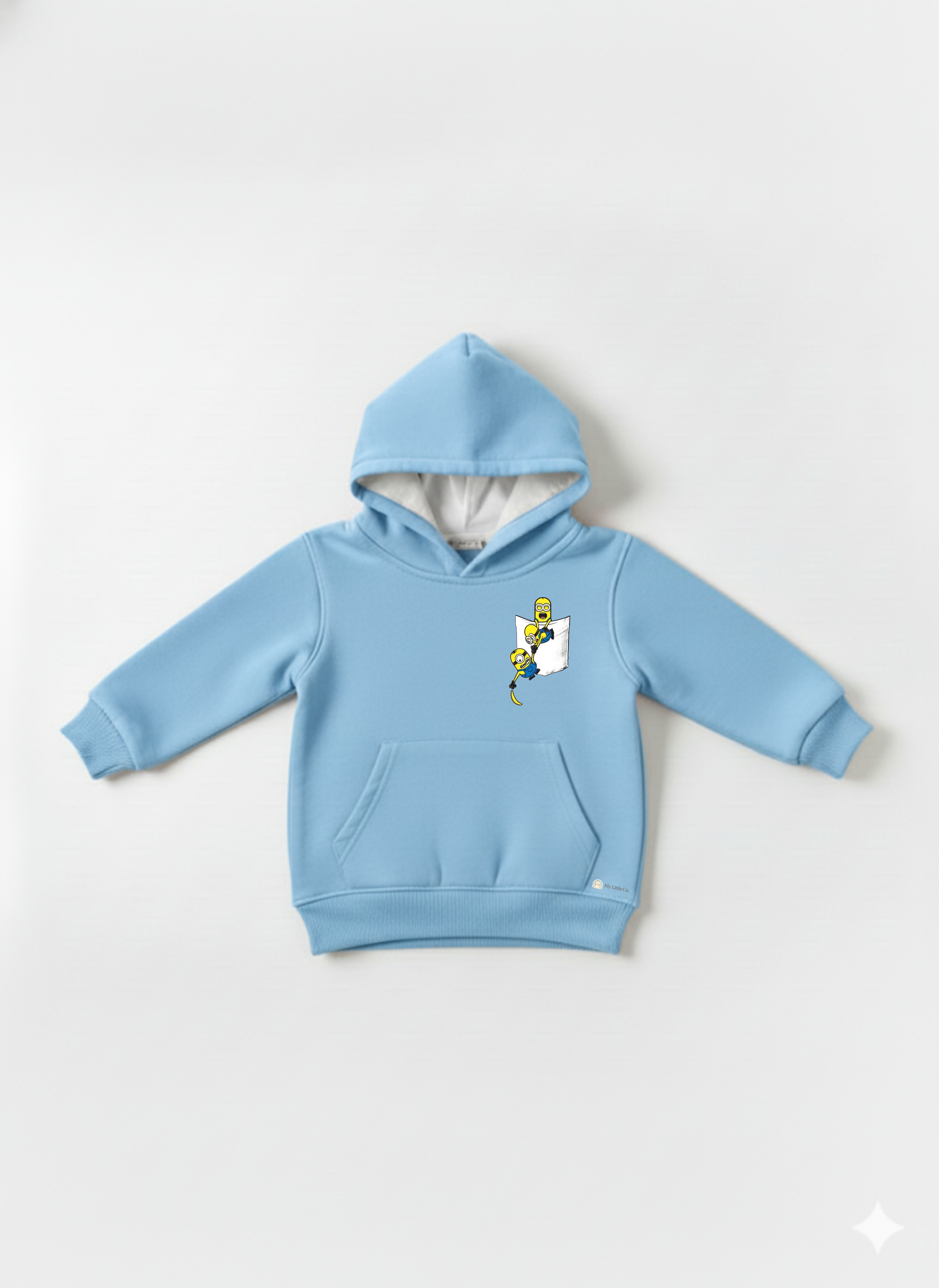 Sky blue Baby Hoodie with Bart Simpson Print – Front Pockets Pullover My Little Co.