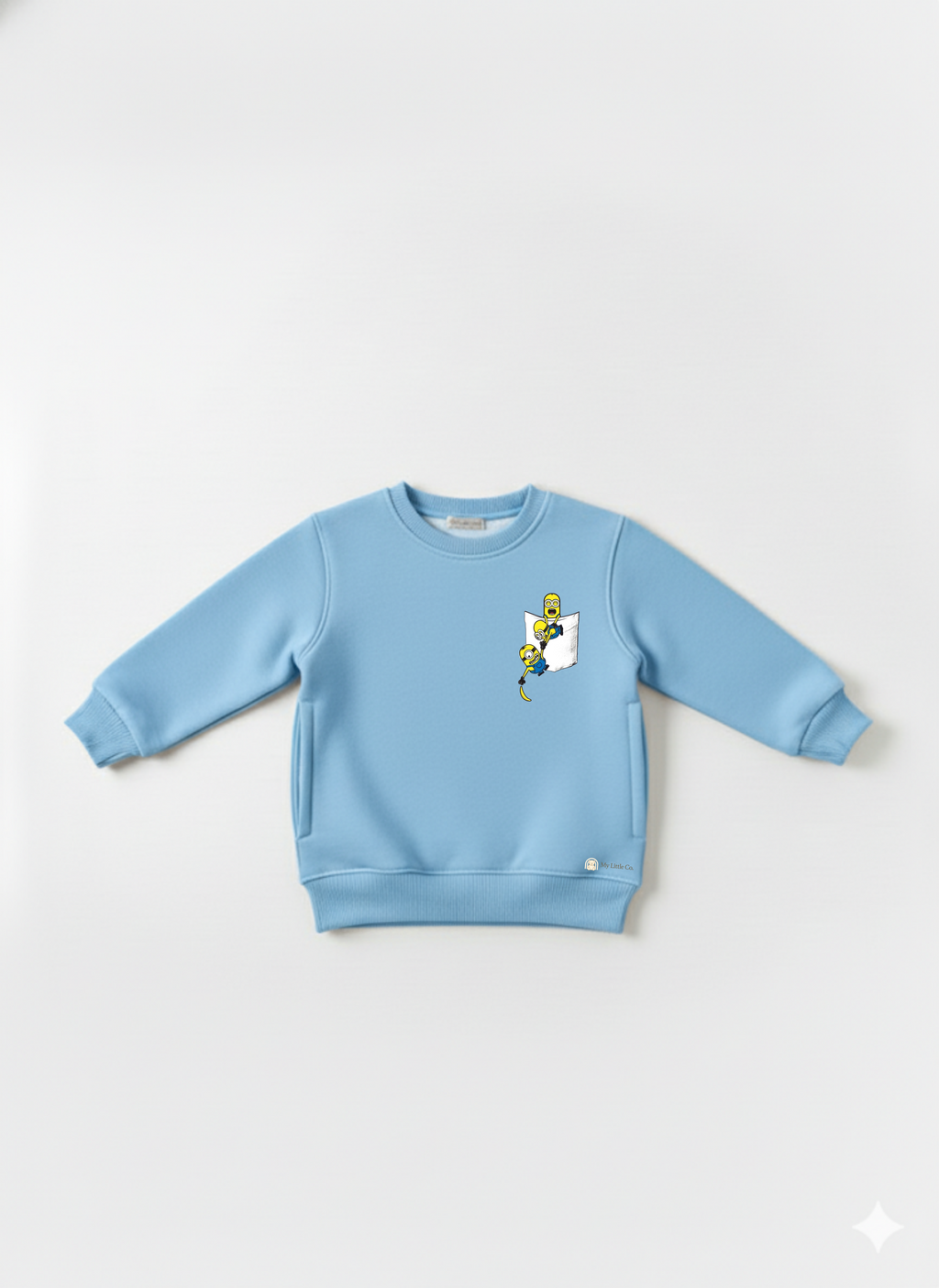 Sky blue Baby Round neck Sweatshirt with Minion Print My Little Co.