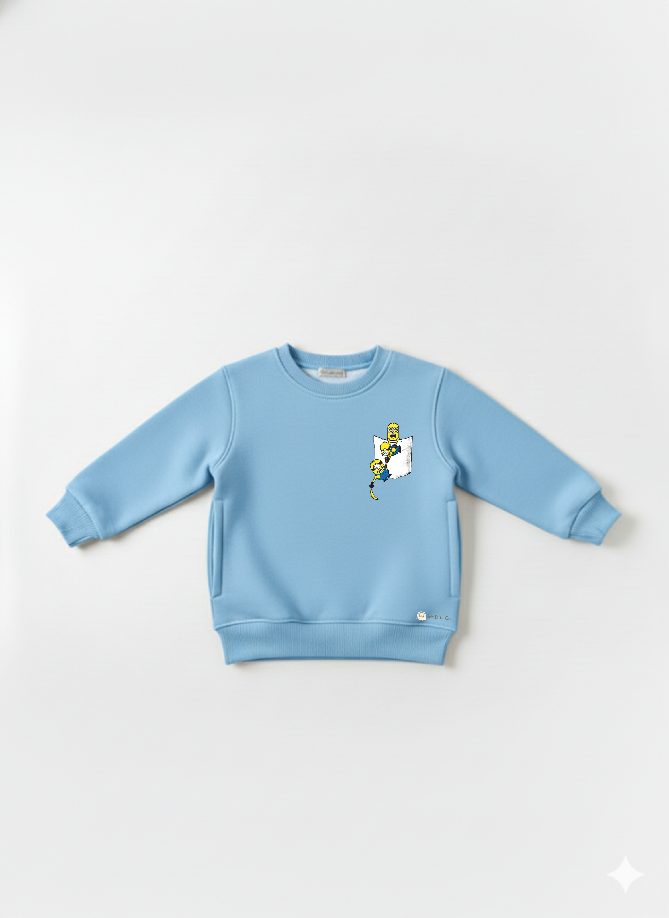 Sky blue Baby Round neck Sweatshirt with Minion Print My Little Co.