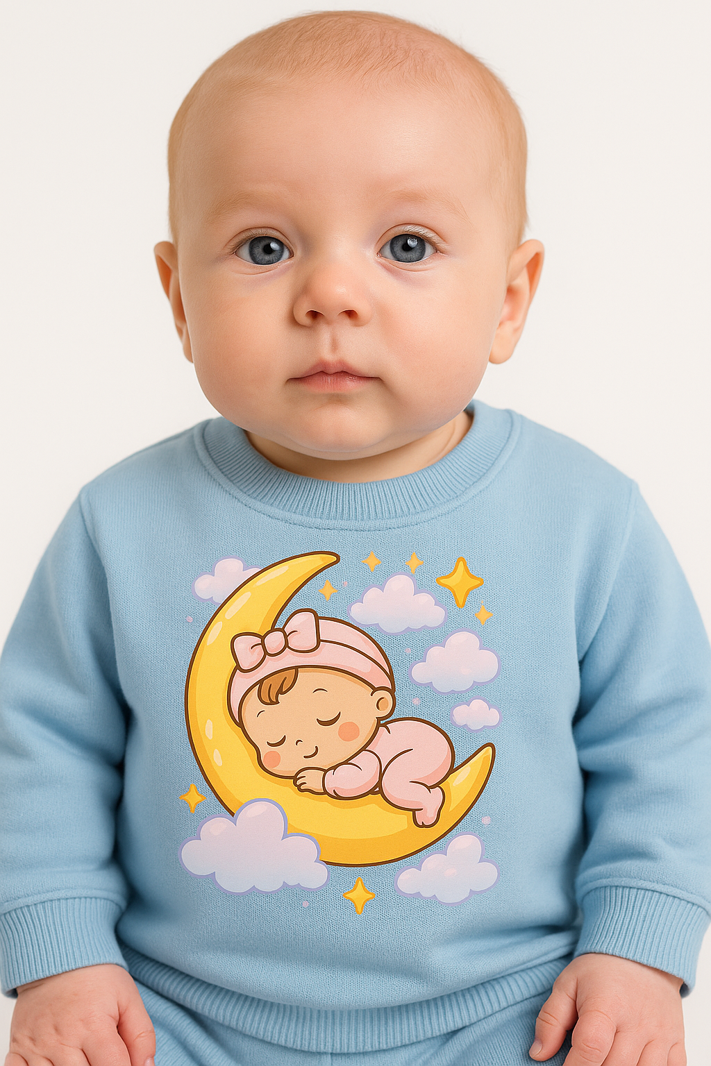 newborn sweatshirt 0–12 months bio washed soft touch eco blend fabric