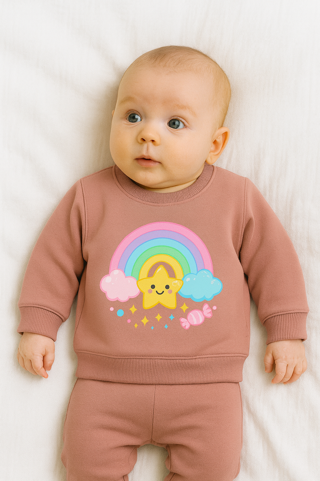 pastel cotton fleece toddler sweatshirt 2 years