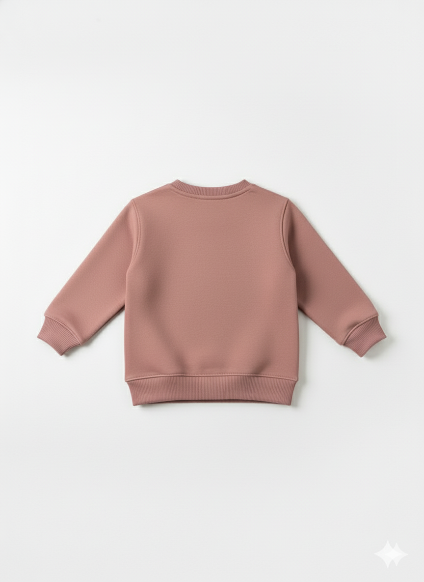 soft fleece kids sweatshirt 3–4 years peach color