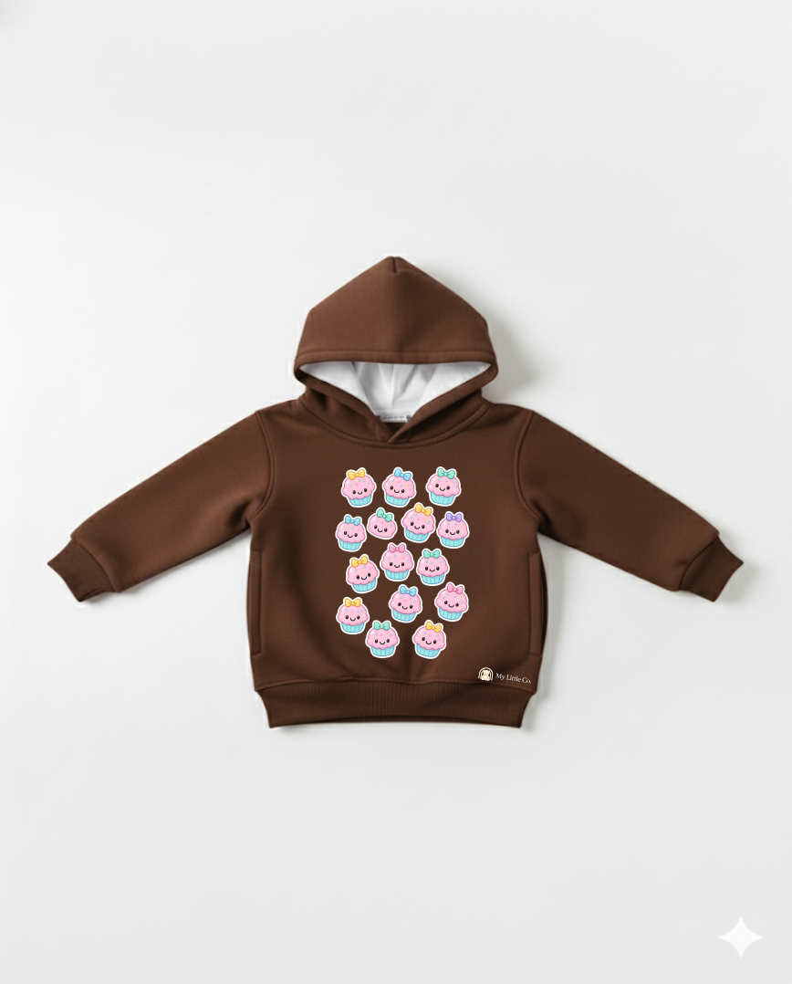 toddler hoodie caramel brown tone eco dyed soft cotton fleece